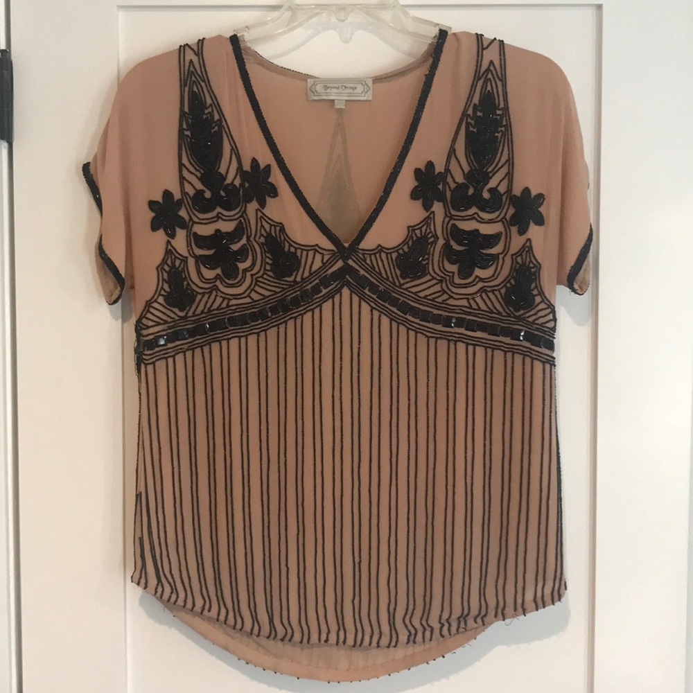 Gorgeous beaded top - brand is “Beyond Vintage”